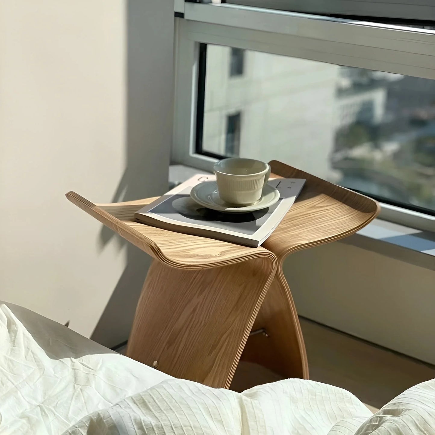 Houten Krukje Massief Hout – Design Bijzettafel & Nachttafeltje | Restfield