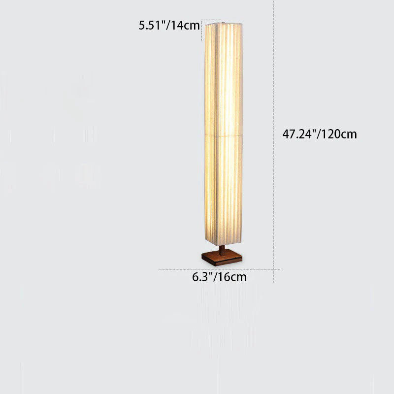 Japandi Walnut Floor Lamp with Warm LED Light – Modern Standing Lamp for Living Room and Elegant Interiors