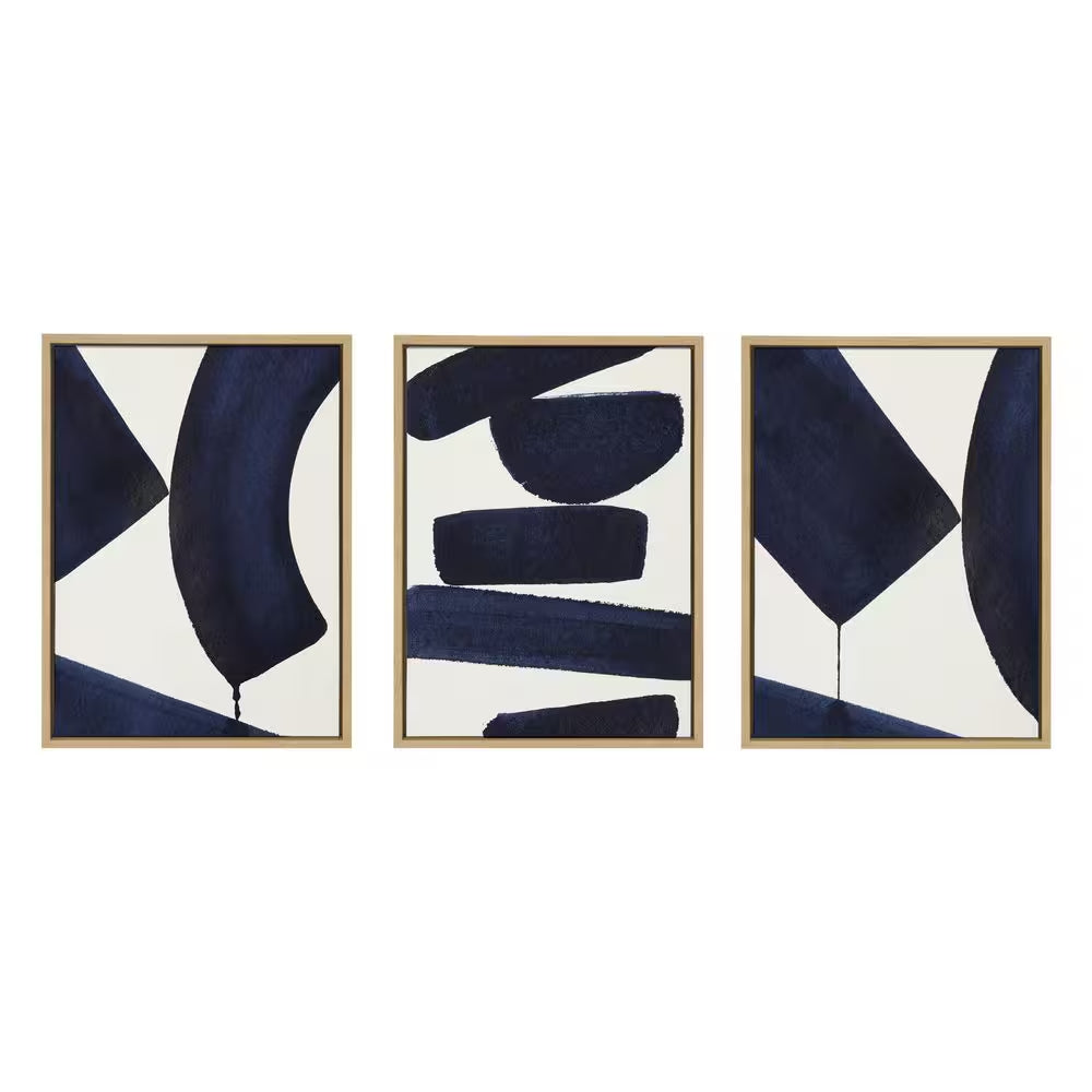 Japandi 3, 26 and 4 by Rocket Jack (Simon West) Framed Abstract Canvas Wall Art Print 24 In. X 18 In. (Set of 2)