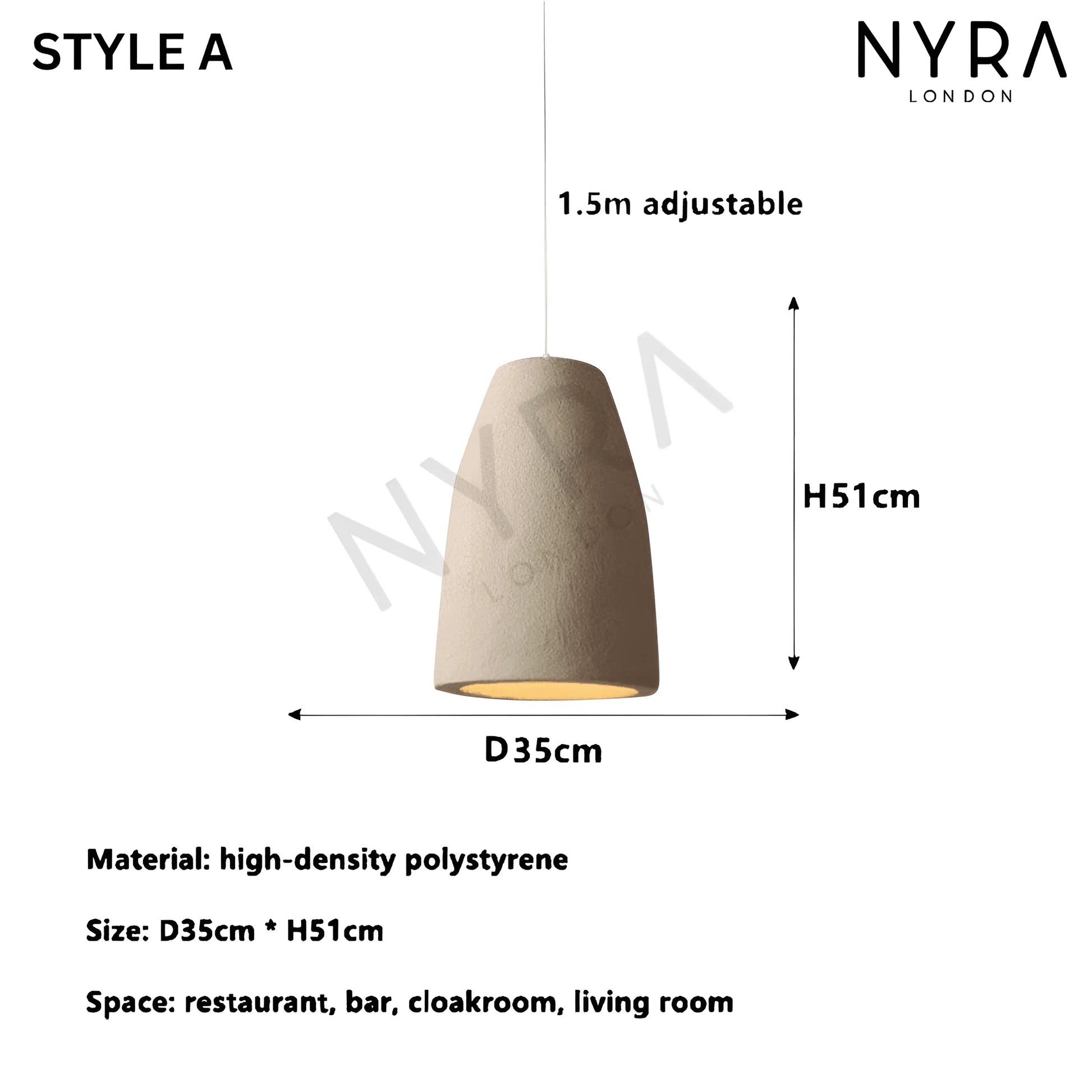 NYRA Resin Wabi Pendant Lights