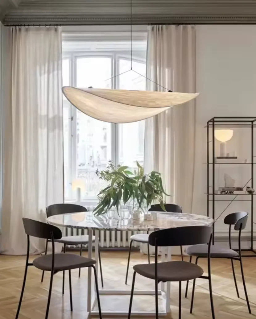 Japandi Stijl Zijden Hanglamp Kroonluchter
