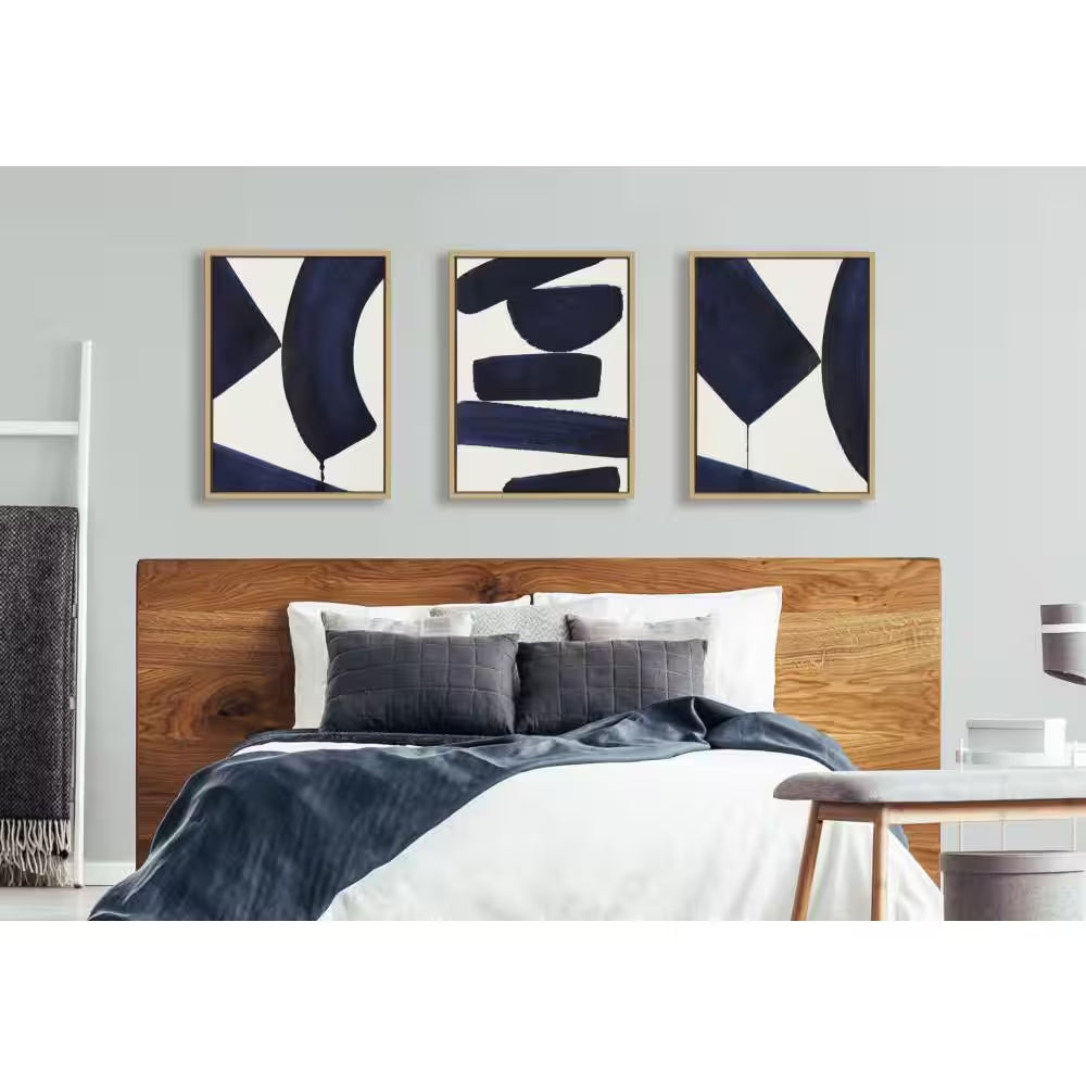 Japandi 3, 26 and 4 by Rocket Jack (Simon West) Framed Abstract Canvas Wall Art Print 24 In. X 18 In. (Set of 2)
