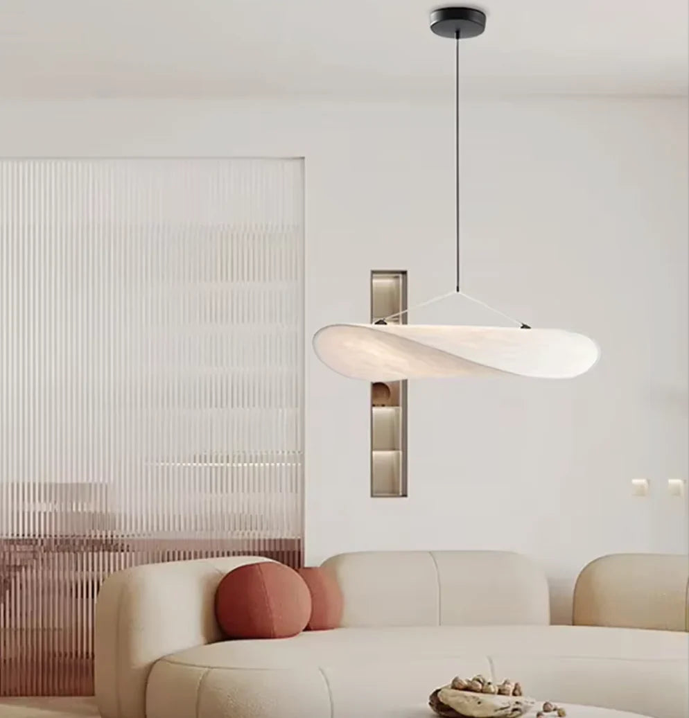 Japandi Stijl Zijden Hanglamp Kroonluchter