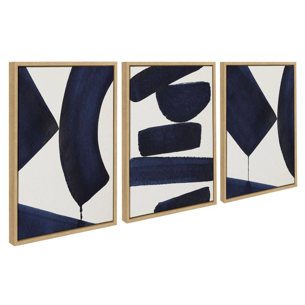 Japandi 3, 26 and 4 by Rocket Jack (Simon West) Framed Abstract Canvas Wall Art Print 24 In. X 18 In. (Set of 2)